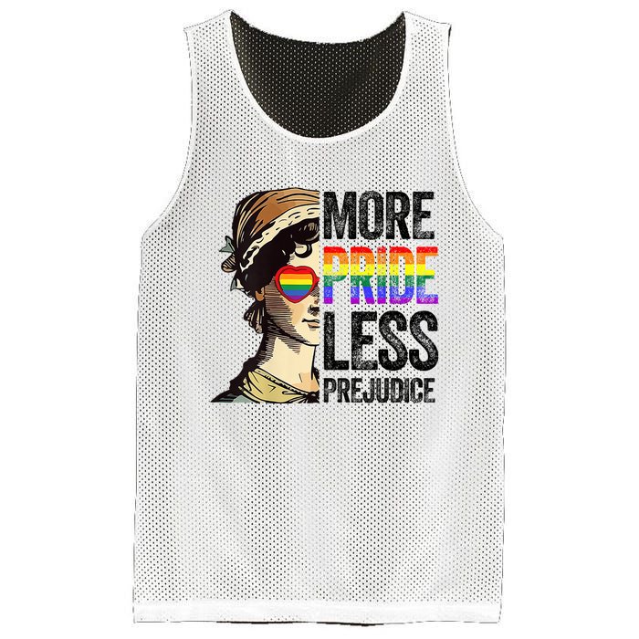 More Pride Less Prejudice Lgbt Gay Proud Ally Pride Month Mesh Reversible Basketball Jersey Tank