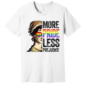 More Pride Less Prejudice Lgbt Gay Proud Ally Pride Month Premium T-Shirt