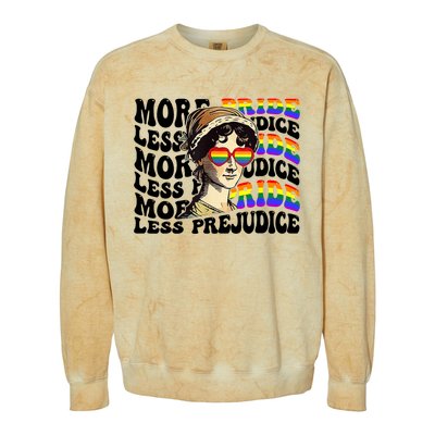 More Pride Less Prejudice Lgbt Gay Proud Ally Pride Month Colorblast Crewneck Sweatshirt