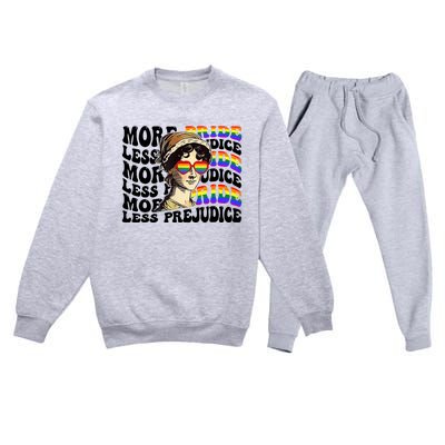 More Pride Less Prejudice Lgbt Gay Proud Ally Pride Month Premium Crewneck Sweatsuit Set