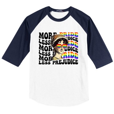 More Pride Less Prejudice Lgbt Gay Proud Ally Pride Month Baseball Sleeve Shirt