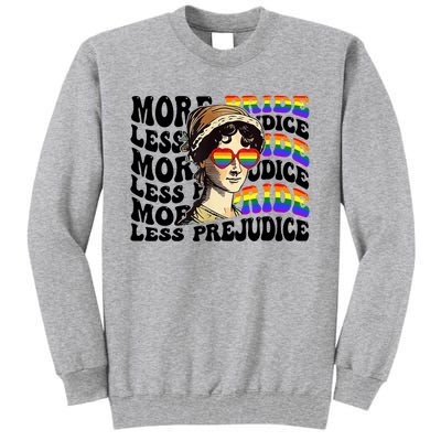 More Pride Less Prejudice Lgbt Gay Proud Ally Pride Month Tall Sweatshirt