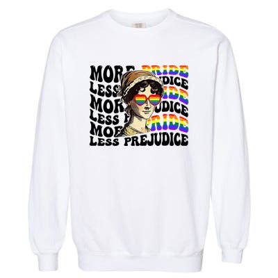 More Pride Less Prejudice Lgbt Gay Proud Ally Pride Month Garment-Dyed Sweatshirt