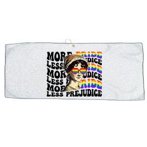 More Pride Less Prejudice Lgbt Gay Proud Ally Pride Month Large Microfiber Waffle Golf Towel