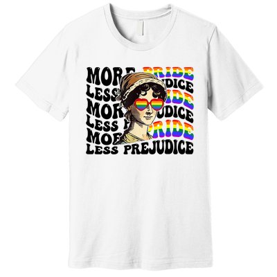 More Pride Less Prejudice Lgbt Gay Proud Ally Pride Month Premium T-Shirt