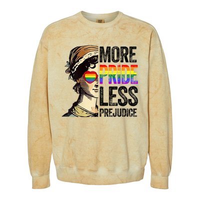 More Pride Less Prejudice Lgbt Gay Proud Ally Pride Month Colorblast Crewneck Sweatshirt