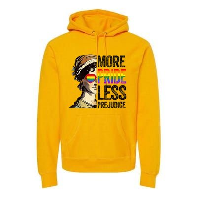 More Pride Less Prejudice Lgbt Gay Proud Ally Pride Month Premium Hoodie