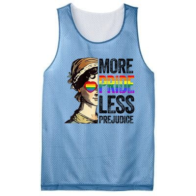 More Pride Less Prejudice Lgbt Gay Proud Ally Pride Month Mesh Reversible Basketball Jersey Tank