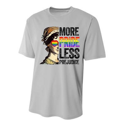 More Pride Less Prejudice Lgbt Gay Proud Ally Pride Month Performance Sprint T-Shirt