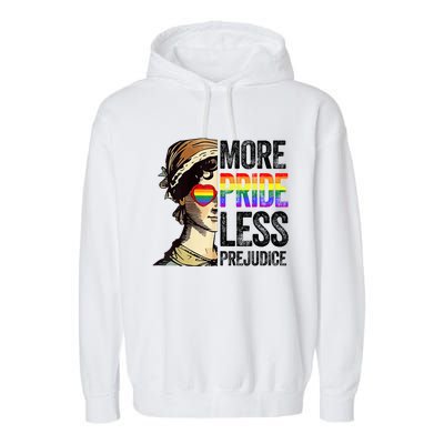 More Pride Less Prejudice Lgbt Gay Proud Ally Pride Month Garment-Dyed Fleece Hoodie