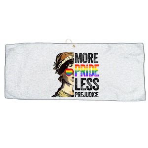 More Pride Less Prejudice Lgbt Gay Proud Ally Pride Month Large Microfiber Waffle Golf Towel