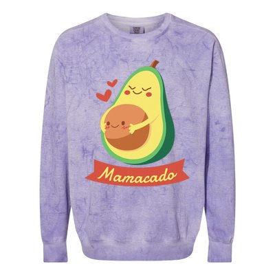 Mamacado Pregnant Mom Avocado Pregnancy Women Gifts Colorblast Crewneck Sweatshirt