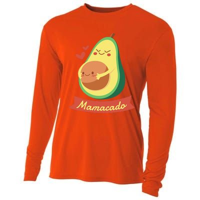 Mamacado Pregnant Mom Avocado Pregnancy Women Gifts Cooling Performance Long Sleeve Crew