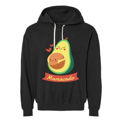 Mamacado Pregnant Mom Avocado Pregnancy Women Gifts Garment-Dyed Fleece Hoodie