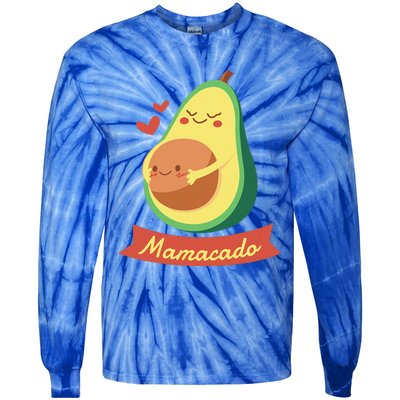 Mamacado Pregnant Mom Avocado Pregnancy Women Gifts Tie-Dye Long Sleeve Shirt