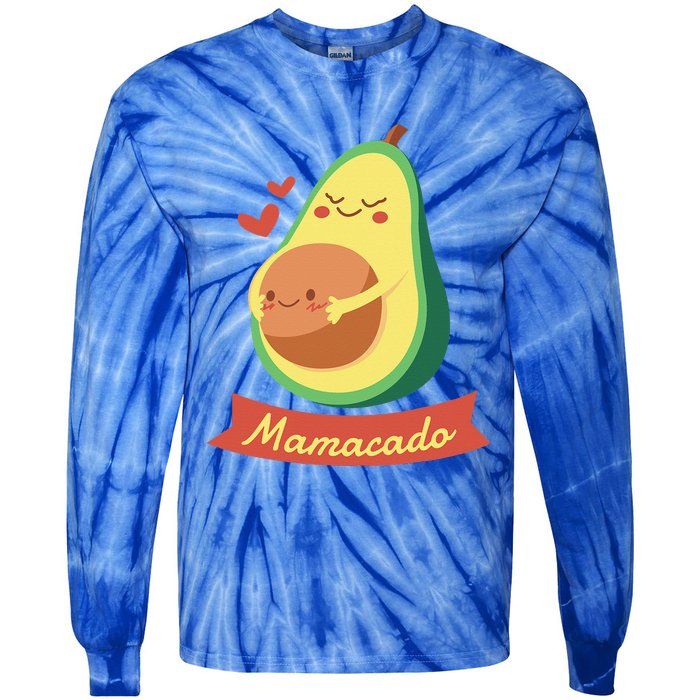 Mamacado Pregnant Mom Avocado Pregnancy Women Gifts Tie-Dye Long Sleeve Shirt