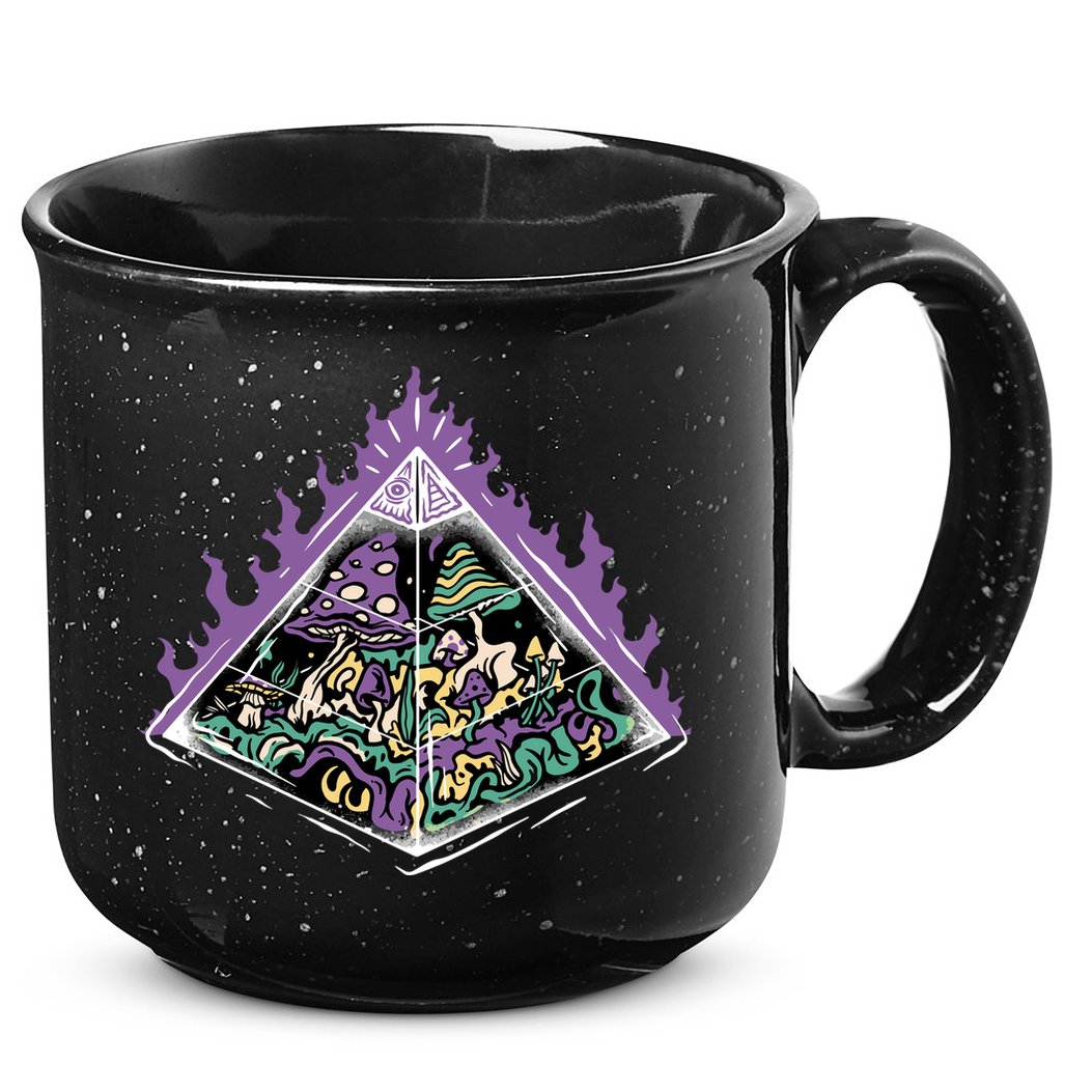 Mushroom Pyramid 15oz Campfire Ceramic Mug