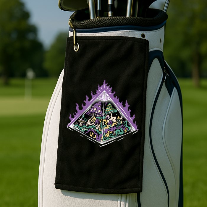 Mushroom Pyramid Golf Towel