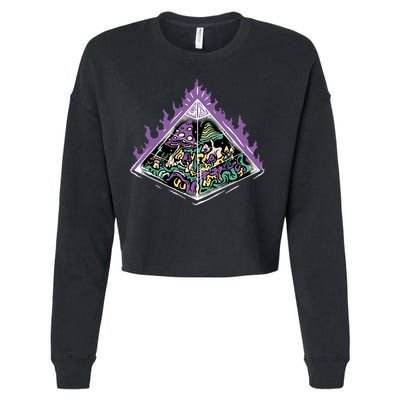 Mushroom Pyramid Cropped Pullover Crew