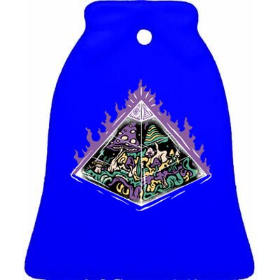 Mushroom Pyramid Ceramic Bell Ornament