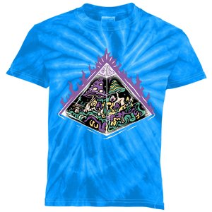 Mushroom Pyramid Kids Tie-Dye T-Shirt