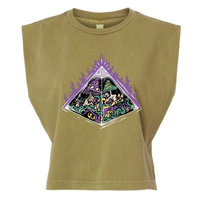 Mushroom Pyramid Garment-Dyed Women's Muscle Tee