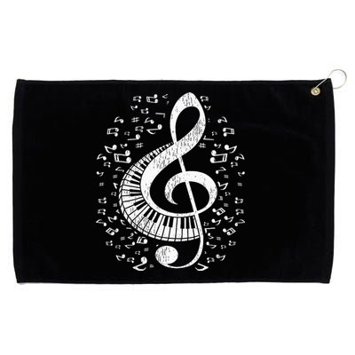 Musician Pianist Music Notes Keyboard Treble Clef Piano Grommeted Golf Towel