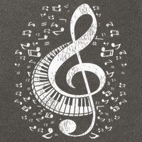 Musician Pianist Music Notes Keyboard Treble Clef Piano Cotton Canvas Backpack