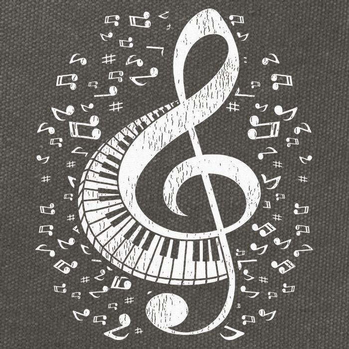 Musician Pianist Music Notes Keyboard Treble Clef Piano Cotton Canvas Backpack