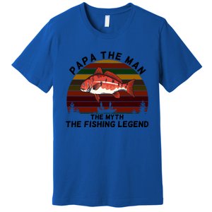 Meaningful Papa Myth Legend Redfish Fishing Gift Premium T-Shirt