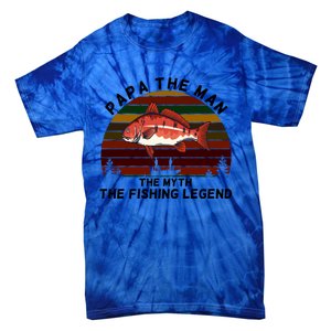 Meaningful Papa Myth Legend Redfish Fishing Gift Tie-Dye T-Shirt