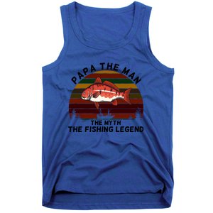 Meaningful Papa Myth Legend Redfish Fishing Gift Tank Top