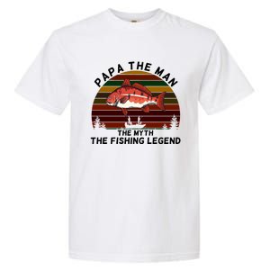 Meaningful Papa Myth Legend Redfish Fishing Gift Garment-Dyed Heavyweight T-Shirt