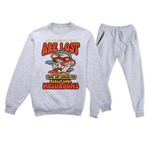 Mushroom Picker Mushroom Farmer Mushroom Picking Premium Crewneck Sweatsuit Set