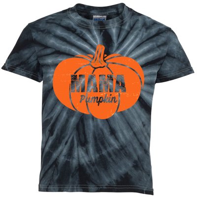 Mama Pumpkin Matching Family Halloween Thanksgiving Group Kids Tie-Dye T-Shirt