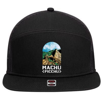 Machu Picchu 7 Panel Mesh Trucker Snapback Hat