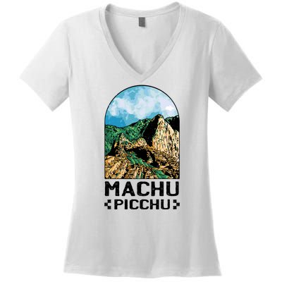 Machu Picchu Women's V-Neck T-Shirt