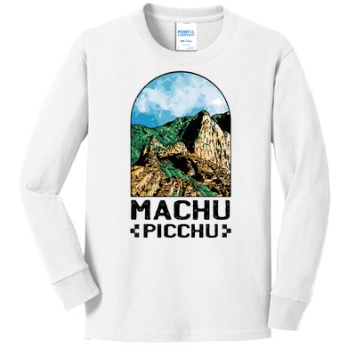 Machu Picchu Kids Long Sleeve Shirt