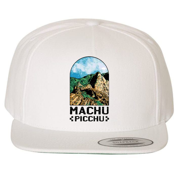 Machu Picchu Wool Snapback Cap