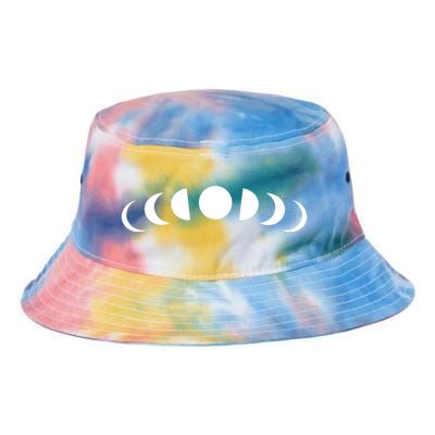 Moon Phases Minimalistic White Moons Witch Stuff Gift Tie Dye Newport Bucket Hat