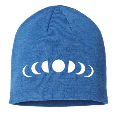 Moon Phases Minimalistic White Moons Witch Stuff Gift Sustainable Beanie