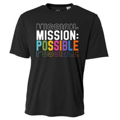 Mission Possible Motivational Inspirational School Cooling Performance Crew T-Shirt