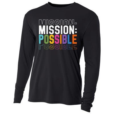 Mission Possible Motivational Inspirational School Cooling Performance Long Sleeve Crew