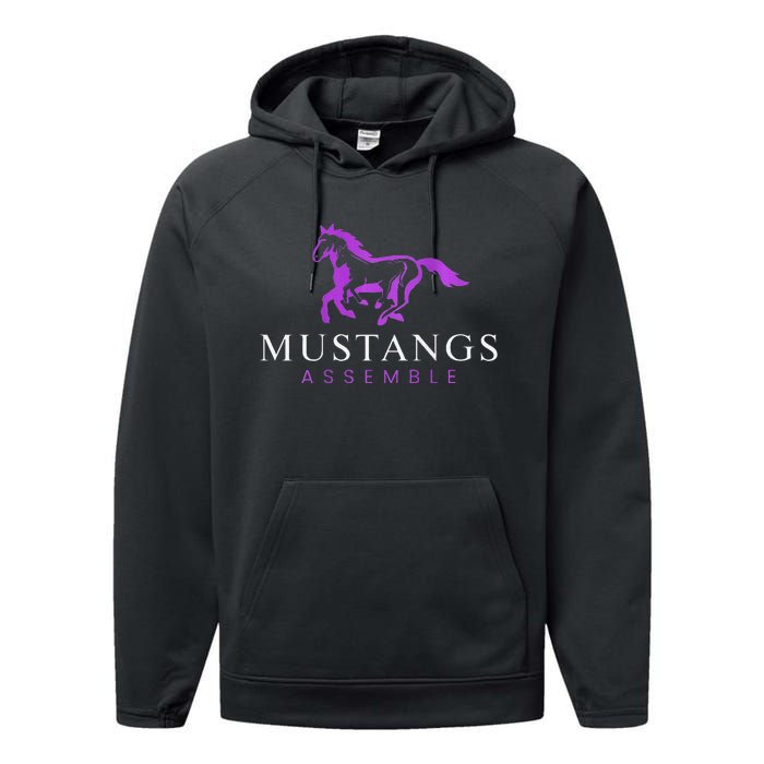 Mustangs Purple Performance Fleece Hoodie