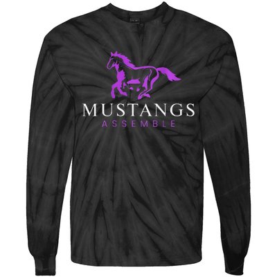 Mustangs Purple Tie-Dye Long Sleeve Shirt