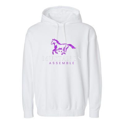 Mustangs Purple Garment-Dyed Fleece Hoodie