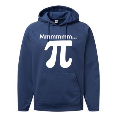 Mmmmm Pi Mathematics Funny Math Nerd Geek Pi Day Cute Gift Performance Fleece Hoodie