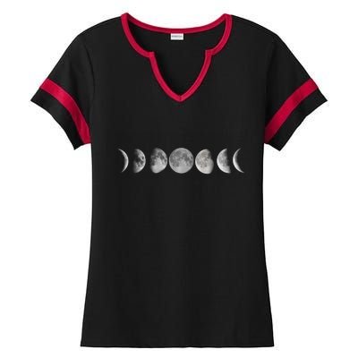 Moon Phases Ladies Halftime Notch Neck Tee