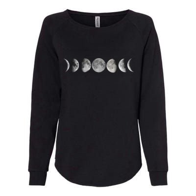 Moon Phases Womens California Wash Sweatshirt