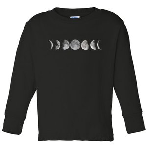 Moon Phases Toddler Long Sleeve Shirt